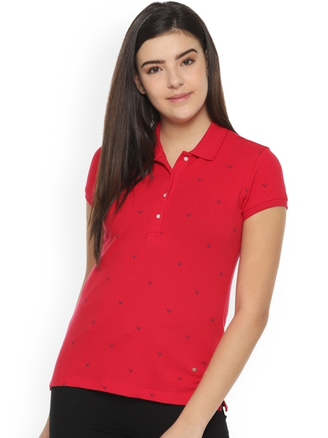 Allen Solly Woman Women Red Solid Shirt Style Top