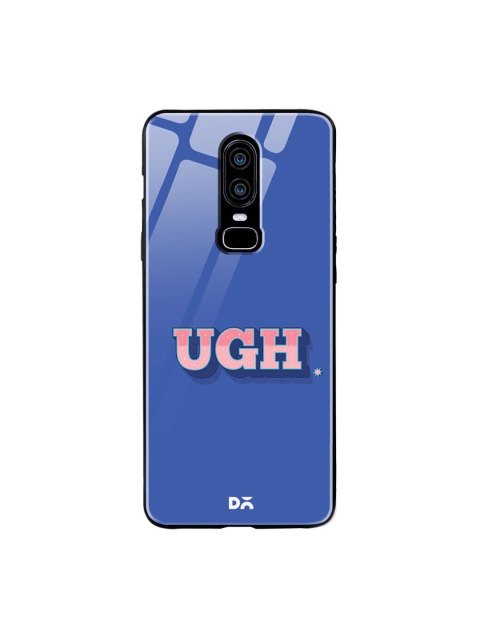 DailyObjects Blue OnePlus 6 Glass Case Cover