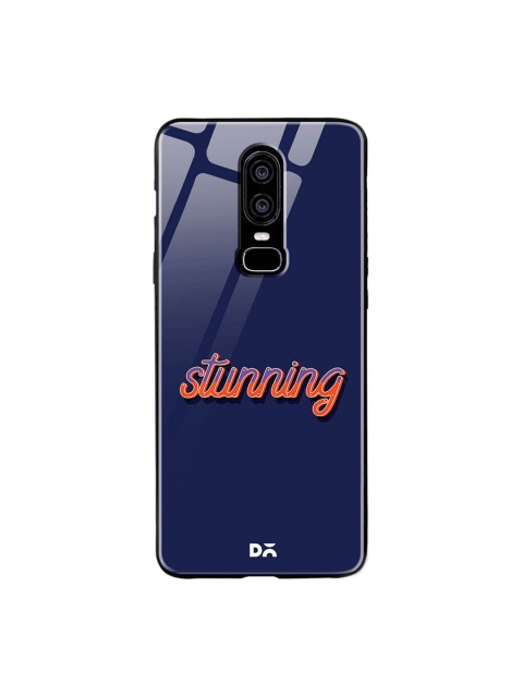 DailyObjects Navy Blue OnePlus 6 Glass Case Cover