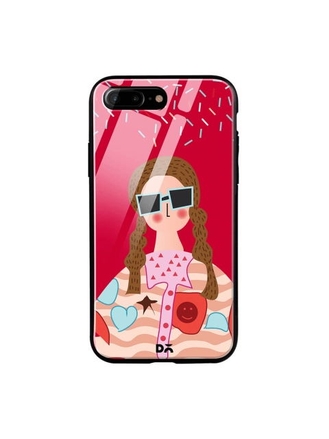 DailyObjects Multicoloured Printed iPhone 7 Plus Glass Case Cover, Multi