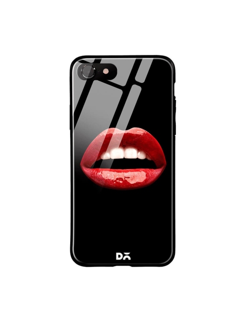DailyObjects Black & Red iPhone 7 Glass Case Cover