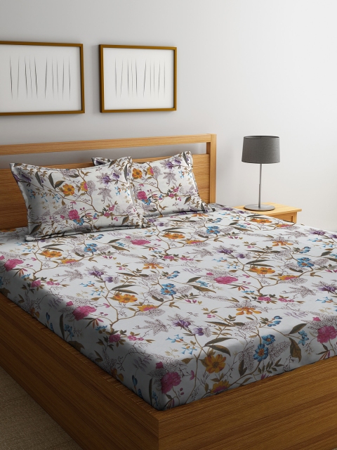 BOMBAY DYEING Orange & White Floral 144 TC Cotton 1 Queen Bedsheet with 2 Pillow Covers
BOMBAY DYEING Orange & White Floral 144 TC Cotton 1 Queen Bedsheet with 2 Pillow Covers