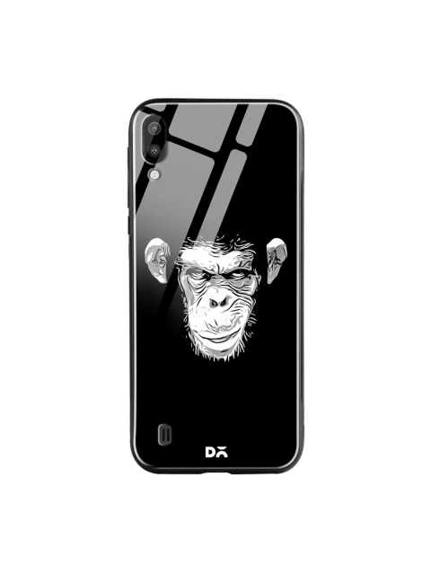 DailyObjects Black Samsung Galaxy M10 Glass Case Cover