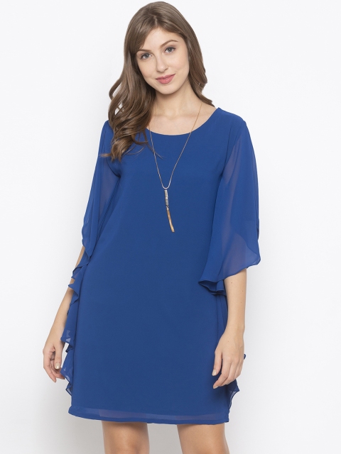 Iti Women Blue Solid Sheath Dress