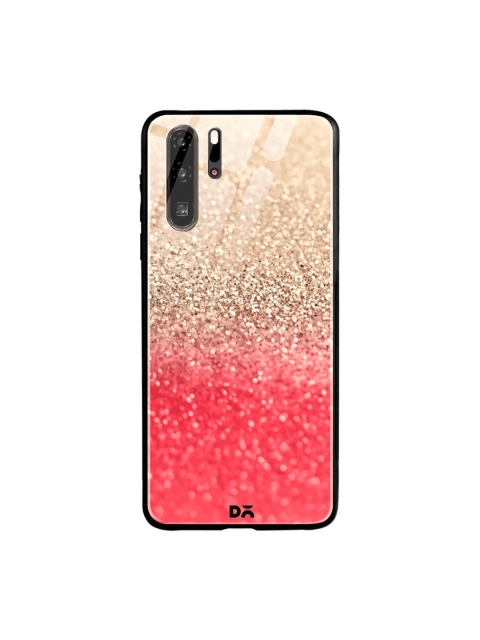 DailyObjects Gold-Toned & Coral-Coloured Huawei P30 Pro Glass Case Cover