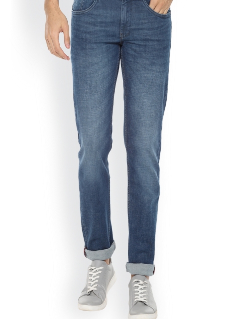 Allen Solly Men Blue Skinny Fit Mid-Rise Clean Look Stretchable Jeans
