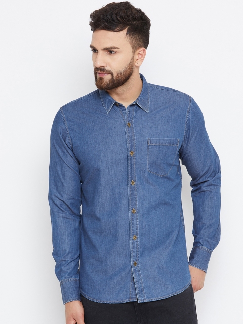 JUMP USA Men Blue Regular Fit Solid Casual Shirt