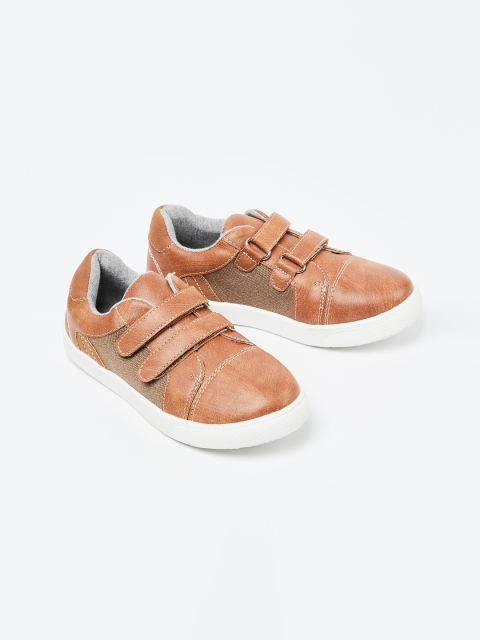 Fame Forever by Lifestyle Boys Tan Brown Solid Sneakers