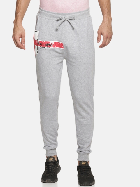Masculino Latino Men Grey Melange Solid Joggers