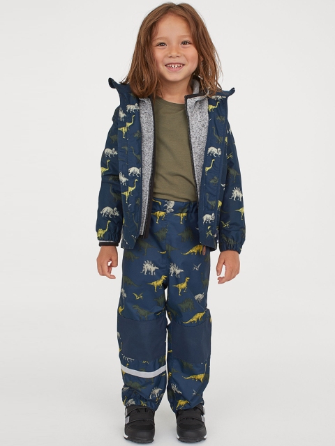 H&M Girls Navy Blue Waterproof Shell Trousers