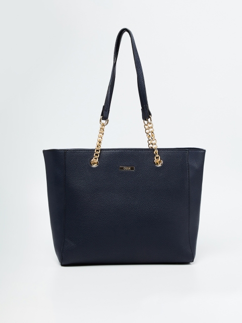 CODE by Lifestyle Navy Blue Solid Shoulder Bag