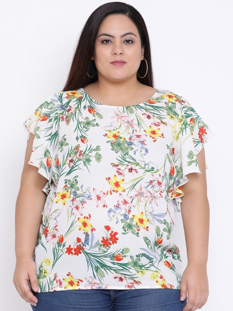 Oxolloxo Women White Printed Top
