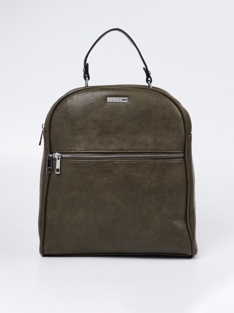 CODE by Lifestyle Women Olive Solid Backpack