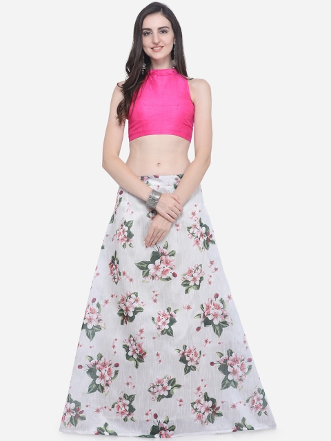 Satrani Women Off-White & Pink Floral Print Bhaghalpuri Silk Lehenga with Unstiched Choli
Satrani Women Off-White & Pink Floral Print Bhaghalpuri Silk Lehenga with Unstiched Choli