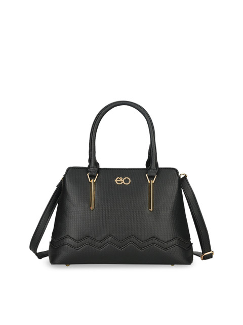 E2O Black Solid Handheld Bag 
E2O Black Solid Handheld Bag