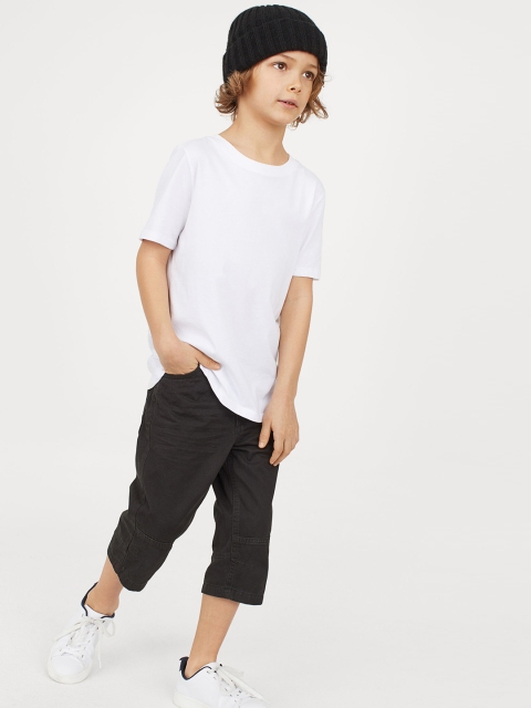 H&M Boys Black Solid Clamdiggers
