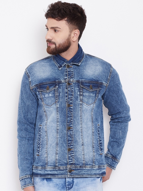 Canary London Men Blue Solid Jacket