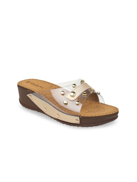 VALIOSAA Women Gold-Toned Solid Heels