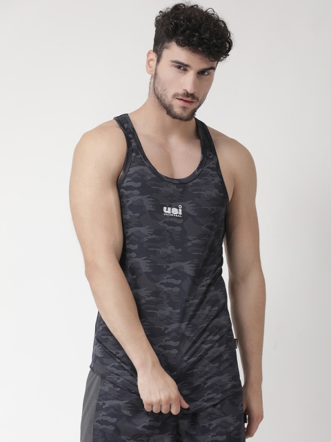 USI UNIVERSAL Men Multicoloured Self-Design Gym Vests BBAPLUU137677, Multi