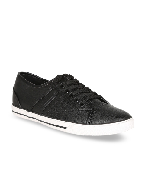 Peter England Men Black Solid Sneakers