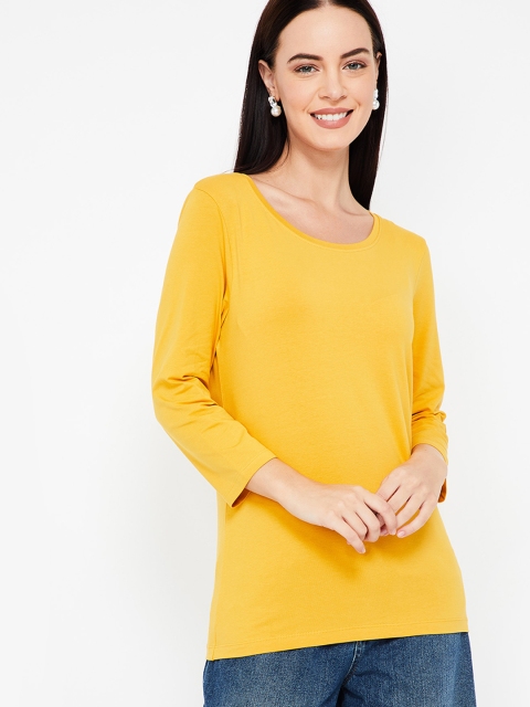 Bossini Women Mustard Solid Top