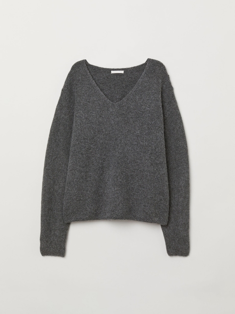 H&M Women Knitted jumper, Grey