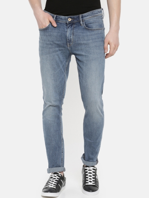Celio Men Blue Slim Fit Mid-Rise Clean Look Stretchable Jeans