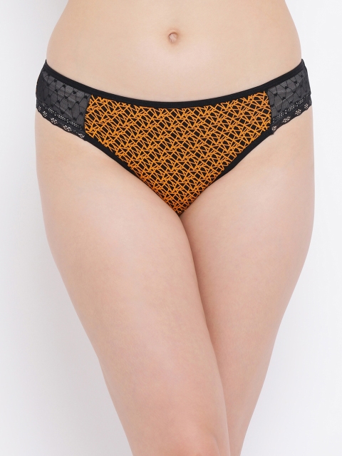 Clovia Women Black & Orange Printed Low Rise Lace Bikini Briefs PN3298P13XL
Clovia Women Black & Orange Printed Low Rise Lace Bikini Briefs PN3298P13XL