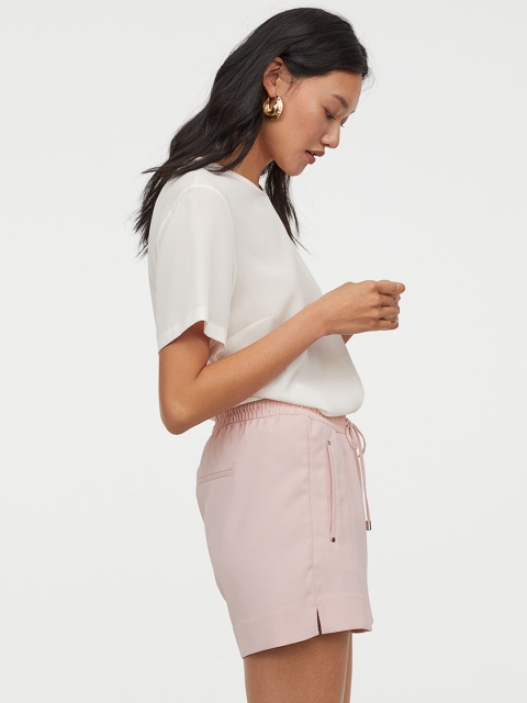 H&M Women Pink Shorts High Waist