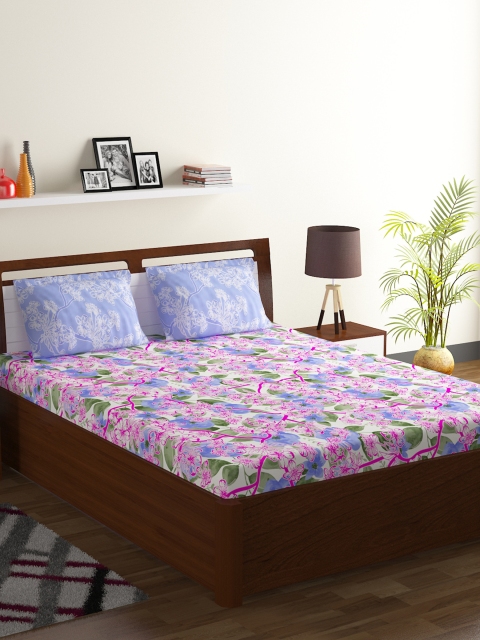 BOMBAY DYEING Multicoloured Floral 120 TC Cotton 1 King Bedsheet with 2 Pillow Covers, Multi
BOMBAY DYEING Multicoloured Floral 120 TC Cotton 1 King Bedsheet with 2 Pillow Covers, Multi