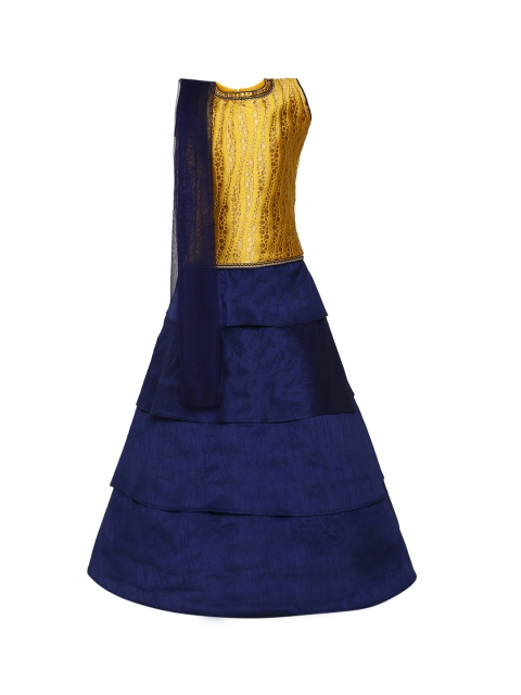 Aarika Girls Navy Blue & Golden Printed Silk Ready to Wear Lehenga & Blouse with Dupatta
Aarika Girls Navy Blue & Golden Printed Silk Ready to Wear Lehenga & Blouse with Dupatta