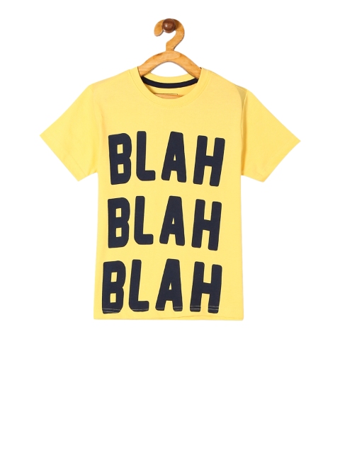 Cherokee Boys Yellow and Red Printed Round Neck T-shirt