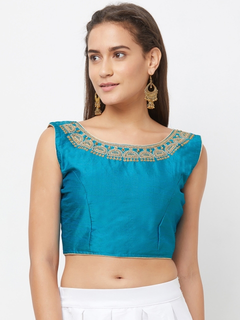 Mirchi Fashion Women Turquoie Blue Solid Silk Readymade Saree Blouse, Turquoise blue
Mirchi Fashion Women Turquoie Blue Solid Silk Readymade Saree Blouse, Turquoise blue