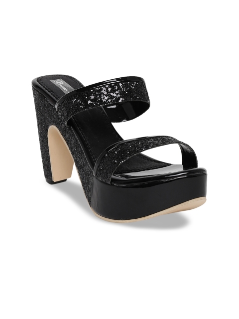 Bruno Manetti Women Black Solid Heels