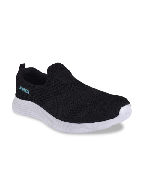 Action Men Black Synthetic Running Shoes