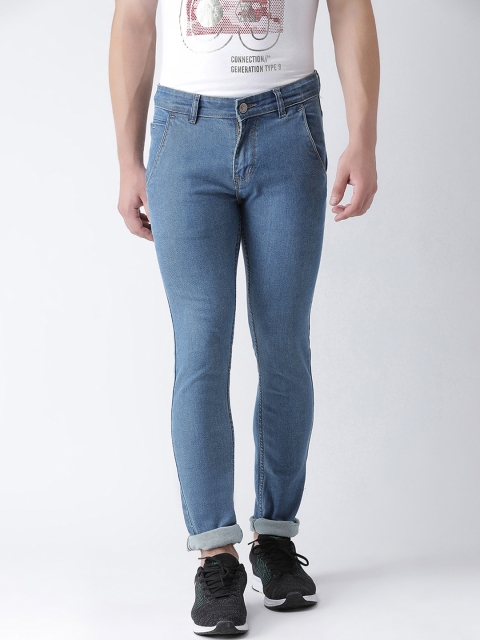 FEVER Men Blue Slim Fit Mid-Rise Clean Look Stretchable Jeans