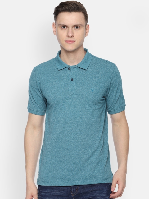Solly Jeans Co. Men Blue Solid Polo Collar T-shirt