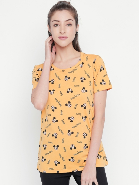 Honey by Pantaloons Women Mustard Yellow and Black Printed Round Neck Pure Cotton T-shirt
Honey by Pantaloons Women Mustard Yellow and Black Printed Round Neck Pure Cotton T-shirt