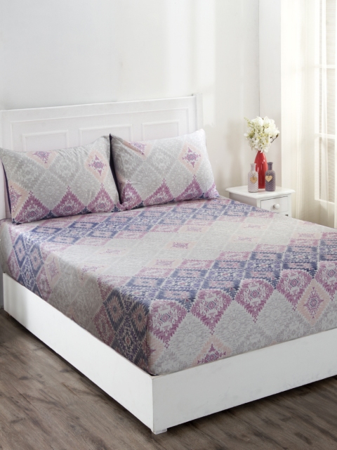 MASPAR Multicoloured Geometric 210 TC Cotton 1 King Bedsheet with 2 Pillow Covers, Multi
MASPAR Multicoloured Geometric 210 TC Cotton 1 King Bedsheet with 2 Pillow Covers, Multi