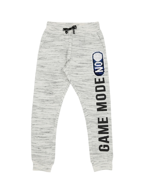 Pantaloons Junior Boys Grey Solid Straight-Fit Joggers