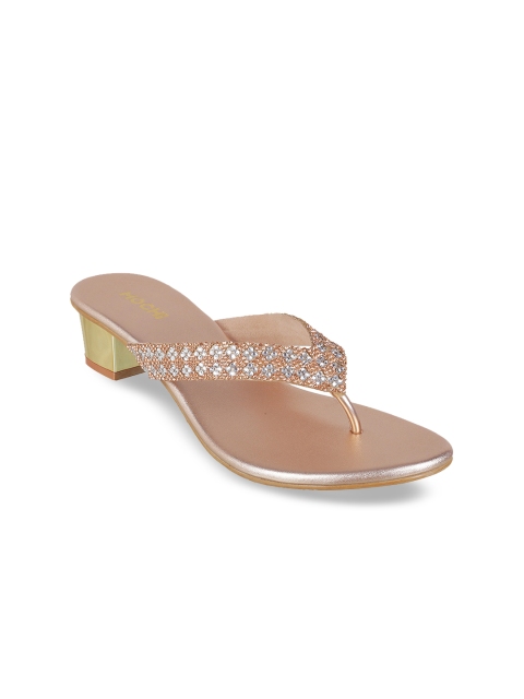 Mochi Women Beige Solid Heels