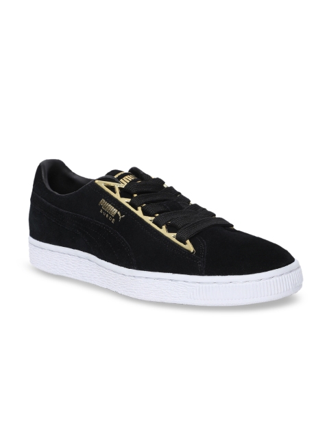 Puma Women Black Suede Jewel Metalic Wn s Sneakers