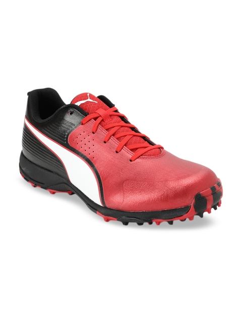 Puma Men Red Synthetic Cricket Shoes