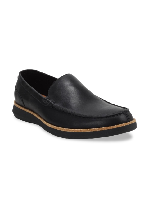 Clarks Men Black Solid Slip-On Sneakers