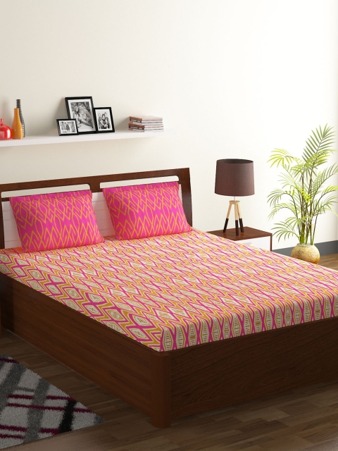 Bombay Dyeing Pink & Yellow Printed 104 TC Cotton King Bedsheet with 2 Pillow Covers
Bombay Dyeing Pink & Yellow Printed 104 TC Cotton King Bedsheet with 2 Pillow Covers