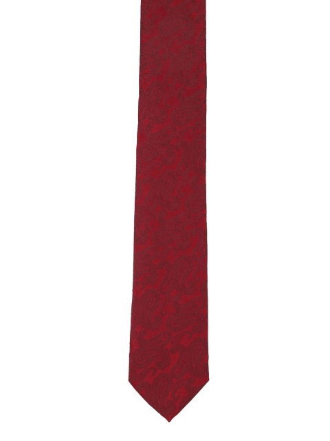Van Heusen Maroon Woven Design Broad Tie