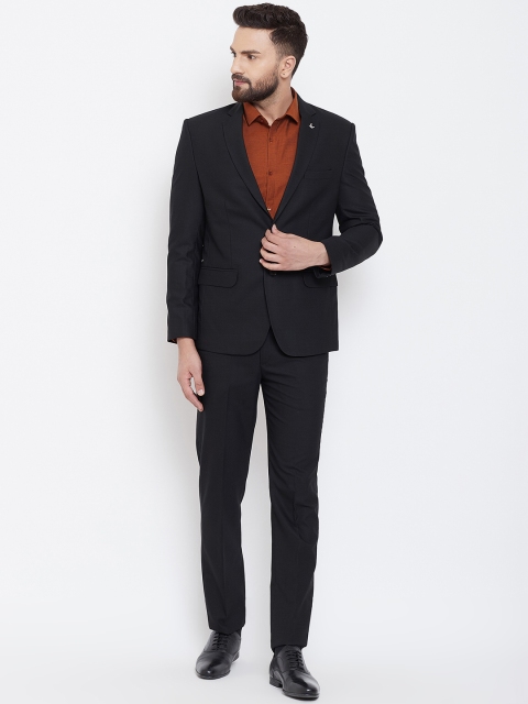 Canary London Men Black Solid Slim-Fit Two-Piece Suit