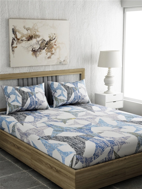 EverHOME Blue & Grey Abstract 210 TC Cotton 1 Extra Large Bedsheet with 2 Pillow Covers
EverHOME Blue & Grey Abstract 210 TC Cotton 1 Extra Large Bedsheet with 2 Pillow Covers