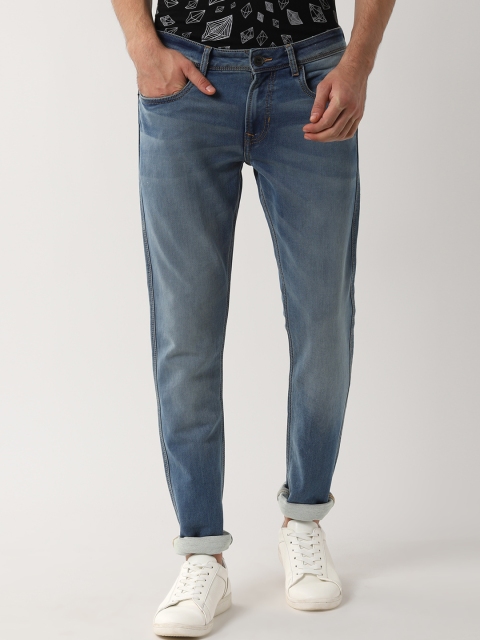 Peter England Casuals Men Blue Skinny Fit Mid-Rise Clean Look Jeans