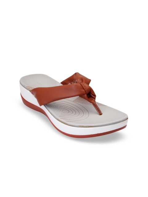 pelle albero Women Brown Solid Sandals